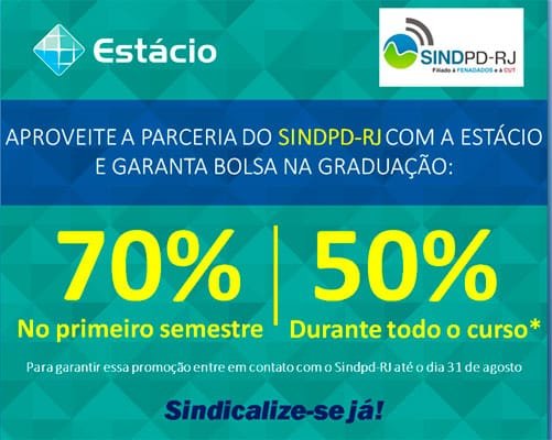 70% de desconto na Estácio, só para sindicalizados